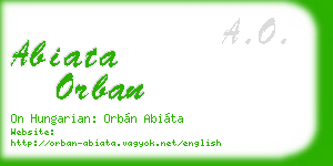 abiata orban business card
