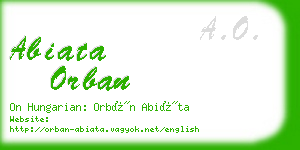 abiata orban business card